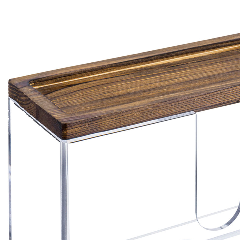 Acrylic and Wood Wall Paper Towel Holder