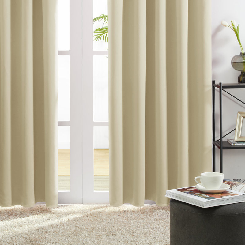 Northmoore Room Darkening Curtain Pair, 42" W x 63" L, Beige