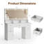 Coiffeuse moderne avec éclairage réglable