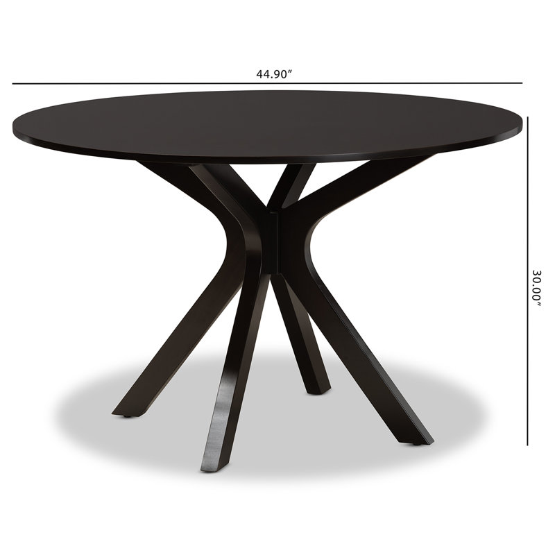 Digennaro Round Dining Table, Dark Brown, 29.9" H x  44.9" L x  44.9" W