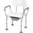 White Shower Seat With - 31 & Toilet Chair, Adjustable Bath For Elderly Disabled, 31, Height, Extra-Wide