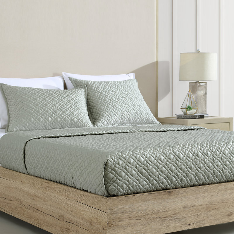 Ensemble d'édredon 3 pièces Noble Tence Tencel Lyocell, Édredon très grand + 2 taies décoratives très, Vert