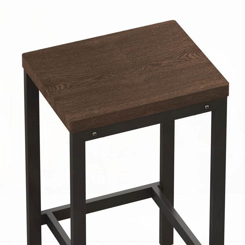 Design Kitchen Dining Table,Pub Table,Long Dining Table Set with 3 Stools,Easy Assembly,Dark Brown