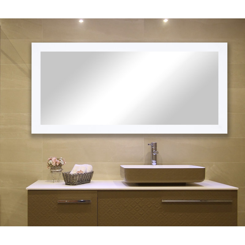 Miroir d'appoint Miami, blanc, 30 po, 66 po