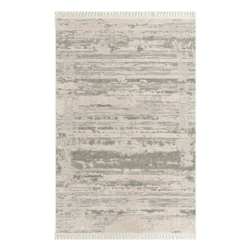 Tapis gris / blanc Algona, Rectangle 6 pi x 9 pi