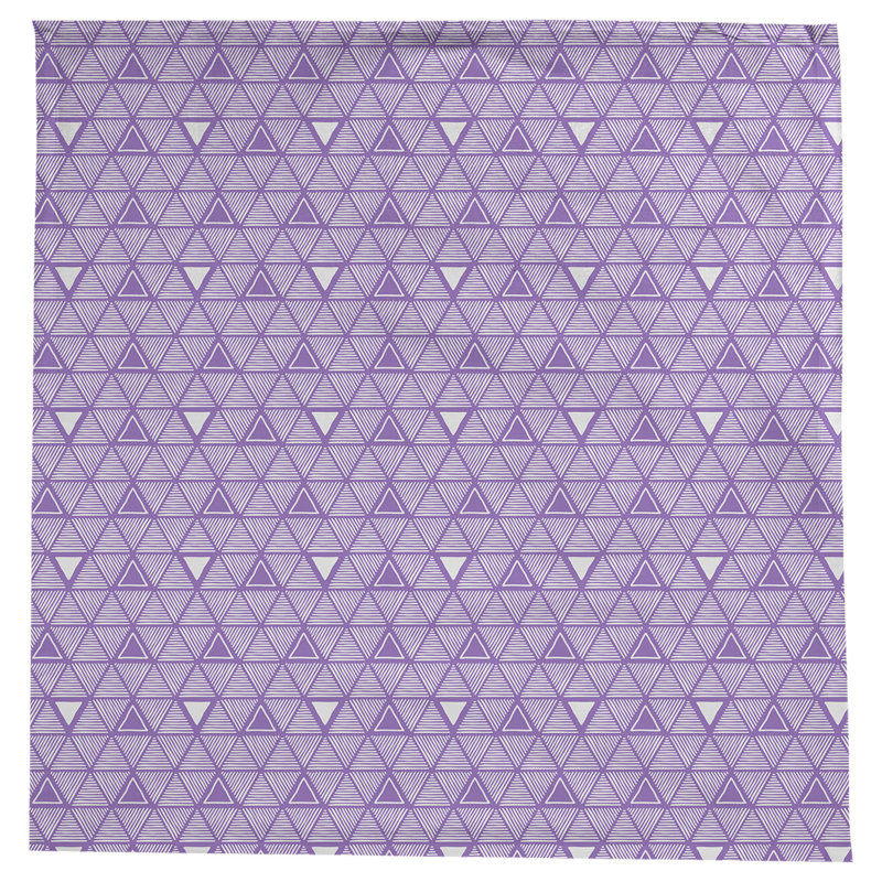 Nappe triangles dessinés à la main classiques, Mauve/blanc