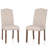Tufted Upholstered Solid Back Dining Chair-391104233-391104234