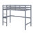 Twin Elevated Wooden Loft Bed, Comprehensively Fitted With Safety Railing, Integrated Desk, And Step Ladder-425410098