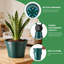 Paquet de 16 pots de pépinière 4/6/8/10 pour plantes, pots de plantes en plastique épaissis avec trous de drainage - vert