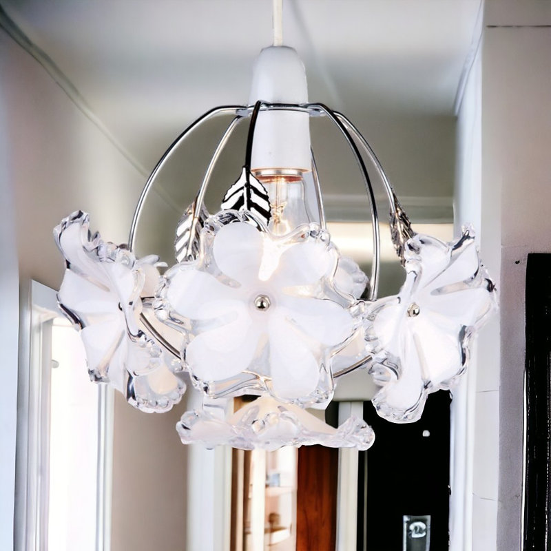 20cm H Plastic Novelty Pendant Shade ( Screw On ) in White
