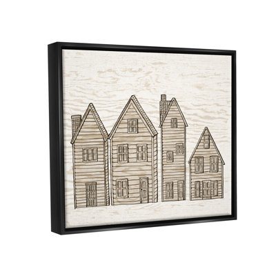 " Varied Neighborhood Houses " Graphic Art