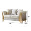 Causeuse en bois deux tons Chateau