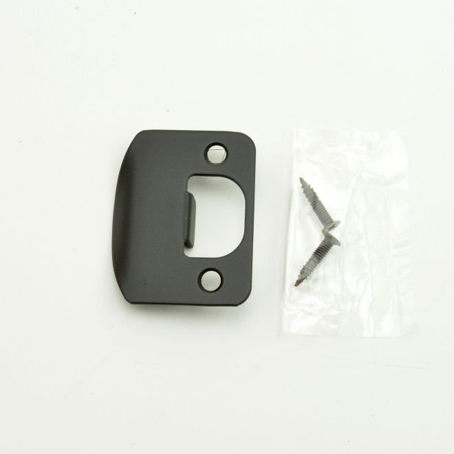 Radius Corner Full Lip Strike, Oil Rubbed Bronze, 0.1" H x 2" W x 4.5" D