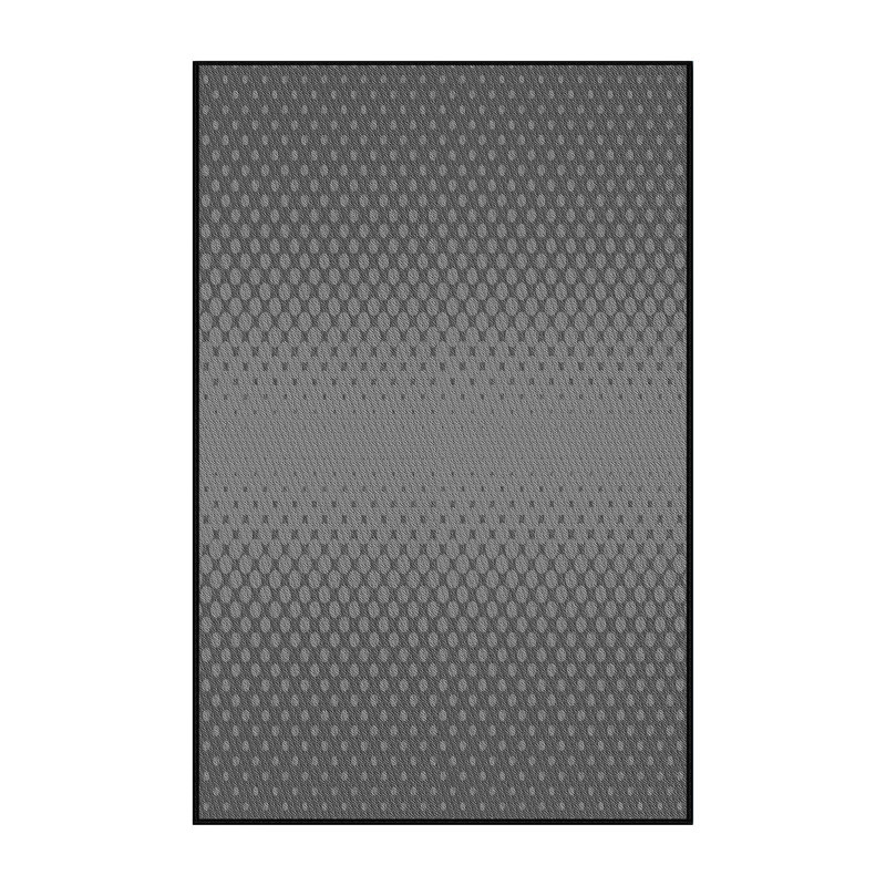 Tissé à la machine à partir de laine et de polyester gris Tapis décoratif, Rectangle 5 pi x 7 pi