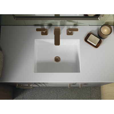 Lavabo de salle de bain rectangulaire encastrable Verticyl 16-1 / 2