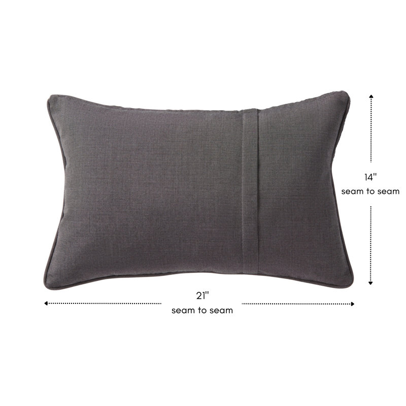 Sunbrella Rectangle Throw Pillow, Cast Shale