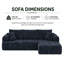 Canapé Boneless, canapé modulaire en L Chenille-129718217-129718222
