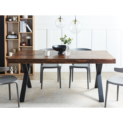 Dining Table CLIFTON Dark Brown 