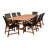 Anautica 8 - Person Eucalyptus Solid Wood Patio Dining Set Extendable and Umbrella Hole Included Rectangular Table-1905526202