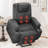 Power Lift Recliner Chair with Massage Ergonomic Recliner Chair for Elderly People, Single Massage Sofa with Two Cup Holders, Side Pockets,Front Armrest Pockets-64610599