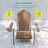 Folding Adirondack Chair with Retractable Ottoman & Cup Holder, 3-Position Adjustable for Patio, All-Weather Outdoor Seating-606077778