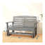 Banc oscillant double en PEHD gris pour terrasse