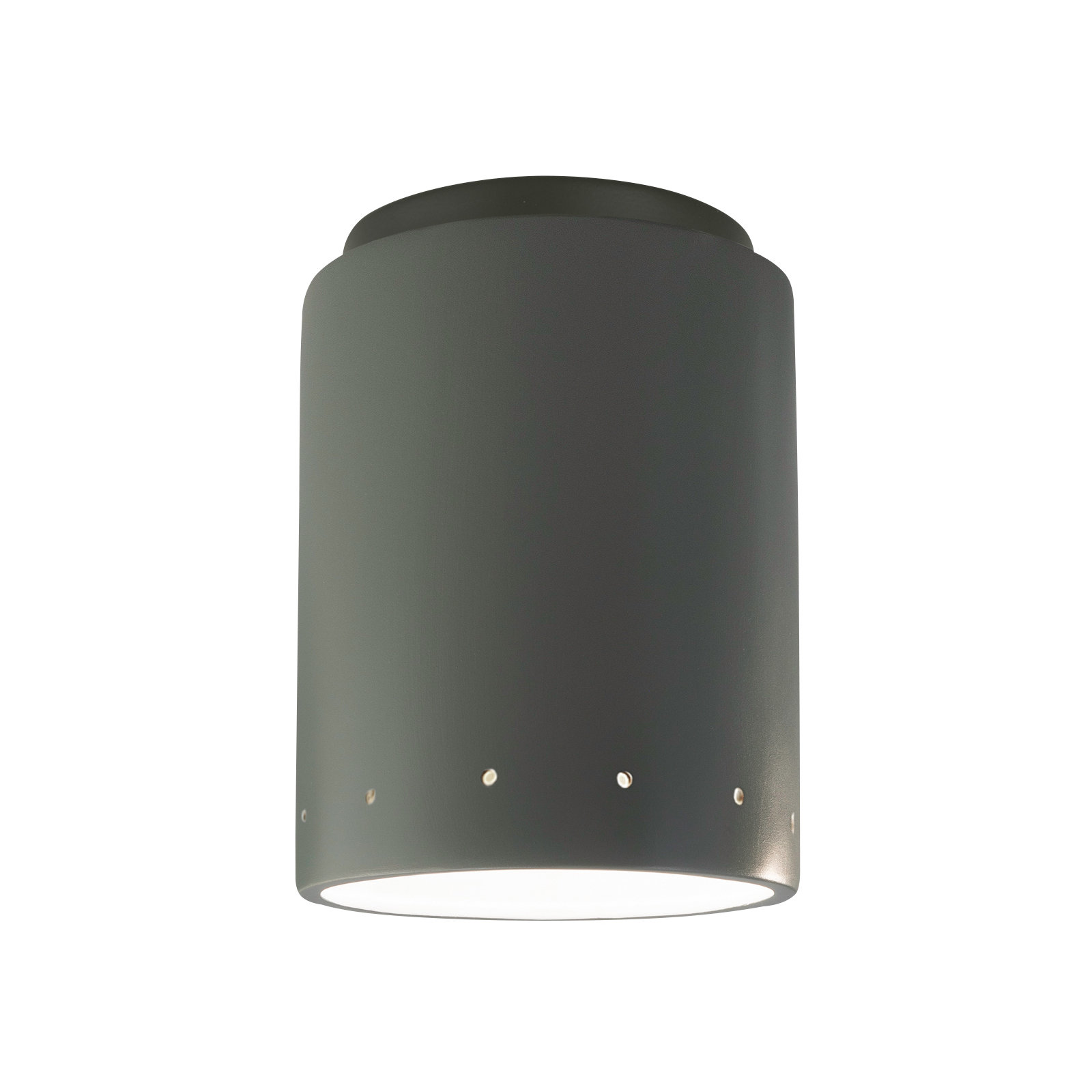 Dieterich Radiance - Cylinder w/ Perfs Flush-Mount, Antique Patina, Incandescent (Not Included)