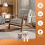 Chaise d'appoint rembourrée en bois massif Mid Century avec coussin et sac de rangement (ensemble de 2)-1665637747