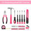 Ensemble d'outils 131 pièces rose