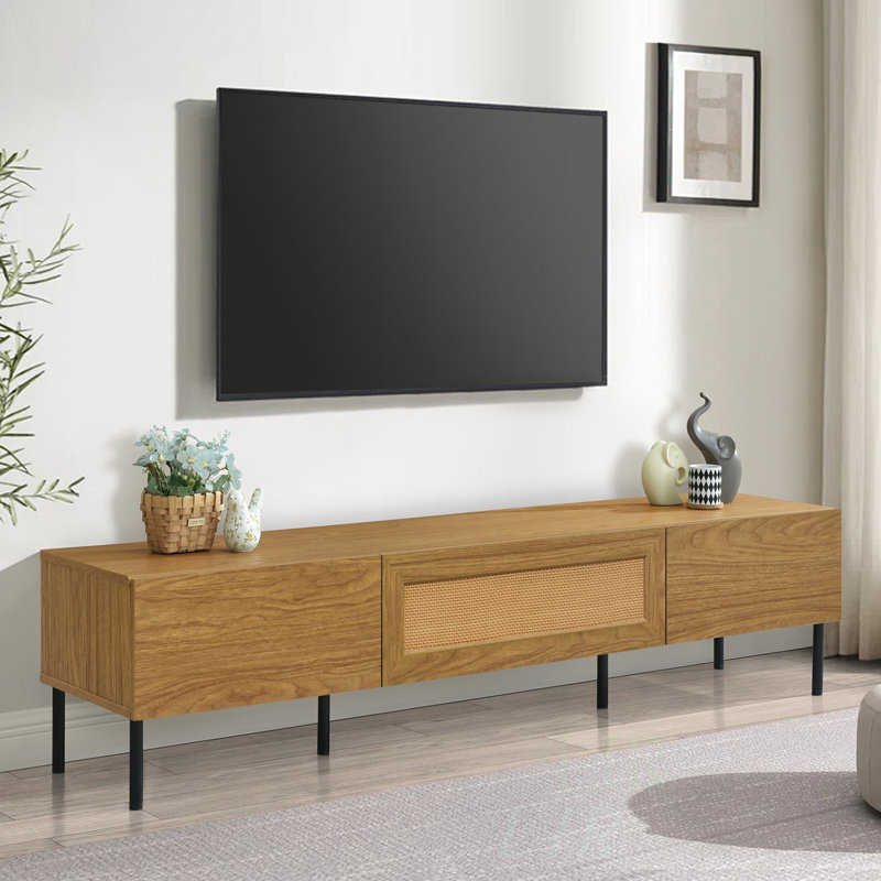 Meuble télé Boho, console média Modern Farmhouse, meuble télé, meuble télé, console télé