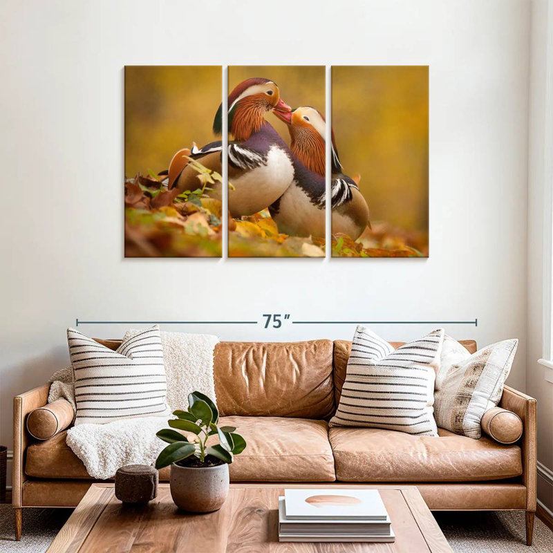 Brampt Loving Mandarin Ducks, 36" H x 57" W