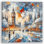 Winter Winter At Westminster - Vibast Impasto Big Ben et paysage urbain sur toile