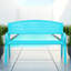 Banc de jardin d'extérieur en métal 49 po-1503033627
