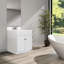 Meuble-lavabo de 31 po avec plateau Wyndham, blanc, prêt à assembler, blanc