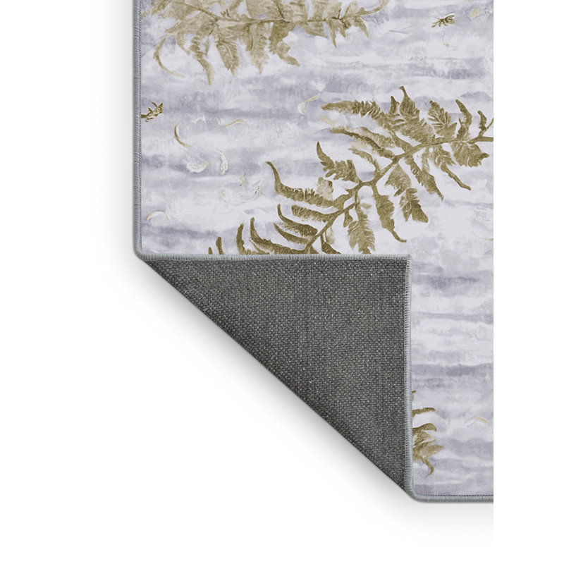 Tapis bleu soyeux et moelleux, Rectangle de 5 pi x 8 pi