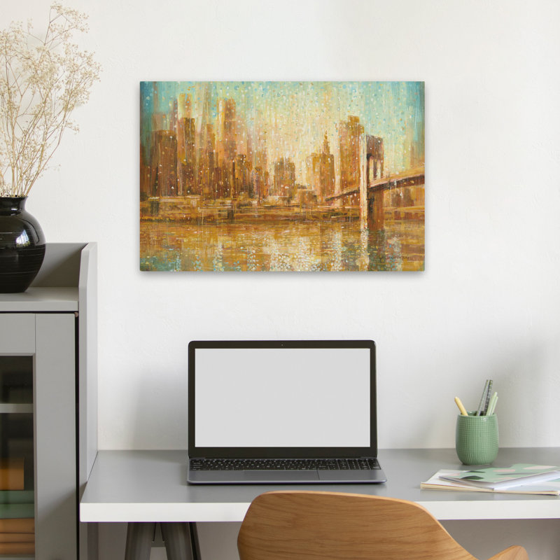 Contemporary Champagne City, H 24 po x l 16 po