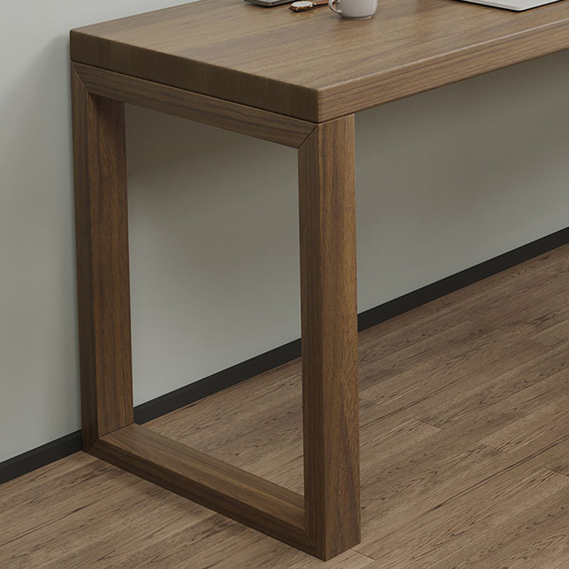 Bureau rectangulaire en bois massif noyer, H 29,53 po x l 62,99 po x P 23,62 po, Retour à droite