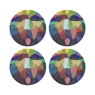Ode to Okuda Vegan Leather Round Pebble Placemat