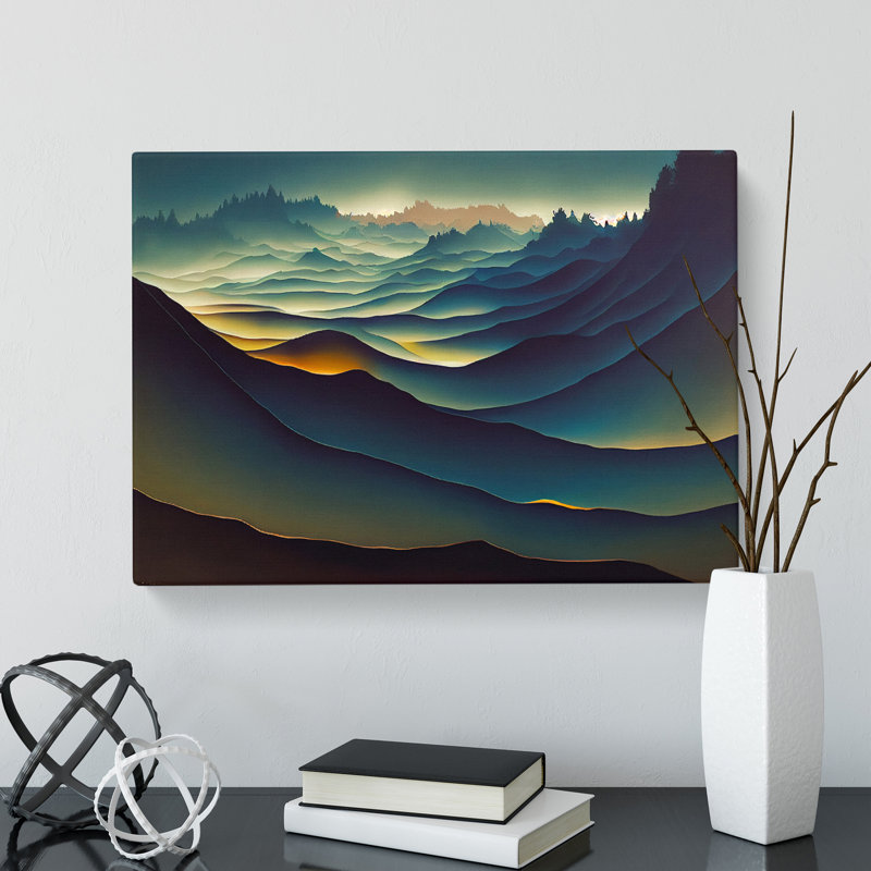 Heartwarming Mountains - Wrapped Canvas, 40cm H x 60cm W x 3cm D