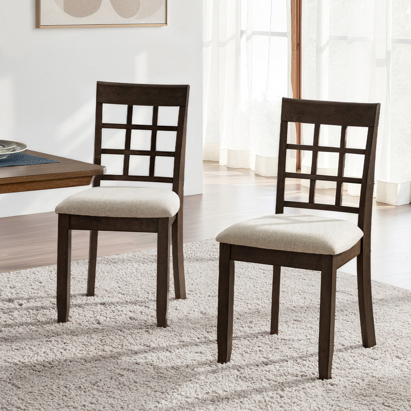 Felisa 17.75''W Farmhouse Ergonomic Fit Dining Chair with Solid Wood, Walnut