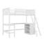 Lit simple mezzanine combiné avec bureau intégré et étagères