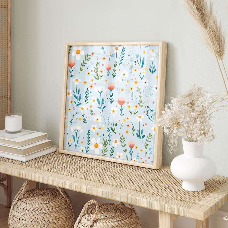 Impression florale de fleurs sauvages printanières sans cadre