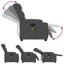  Fauteuil de massage inclinable gris foncé-1941280958