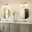 2-Light Opal Ribbed Glass Vanity Light Dimmable Bath Bar-1552426651