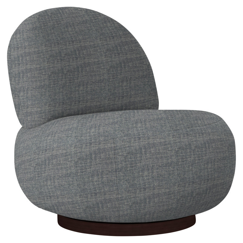 Lulu 29'' Wide Swivel Side Chair, Mocha, Dark Grey Chenille 5533-011