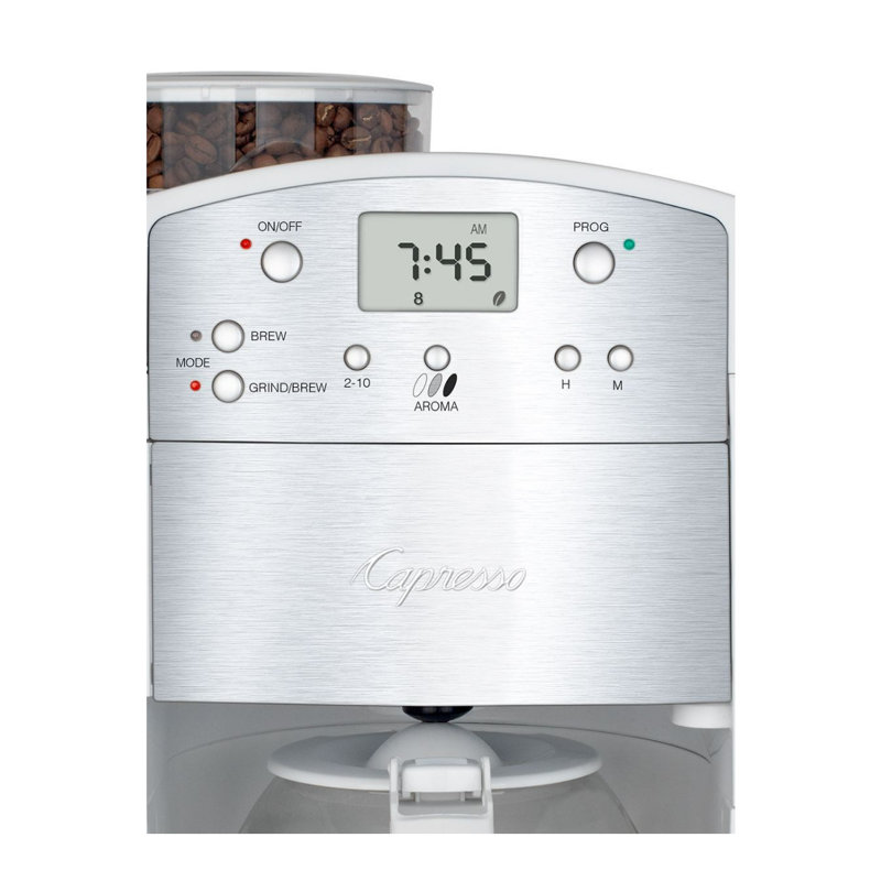 Capresso CoffeeTEAM GS 10-Cup Coffee Maker with Conical Burr Grinder