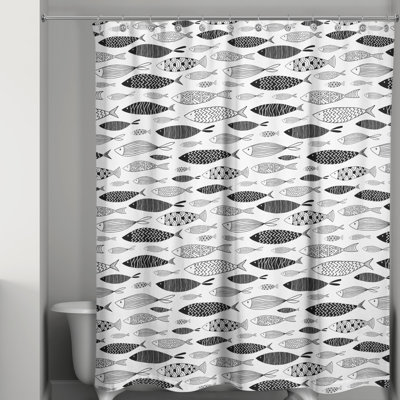Rideau de douche simple à imprimé animal Leeann