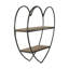 Sculpture murale décorative en forme de cœur pour la maison - Art mural moderne en métal et bois suspendu pour bureau, salon ou chambre à coucher - 20 po-212130917