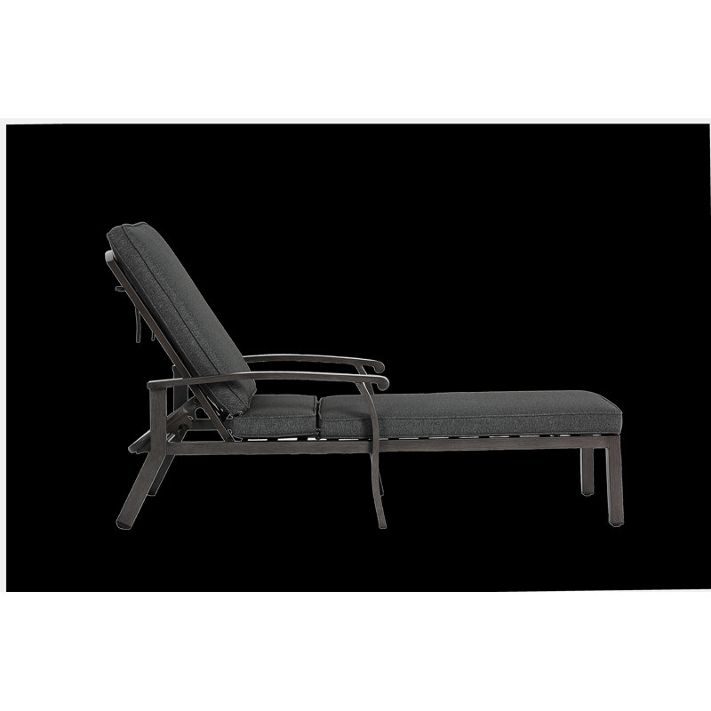 Chaise longue en fonte d'aluminium, Gris