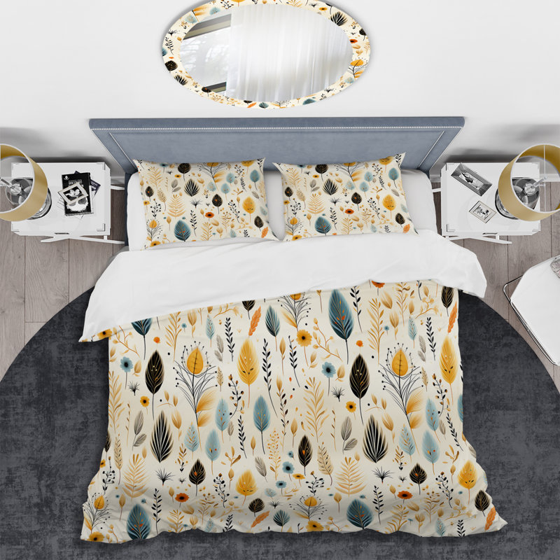 Ensemble de housse de couette Earthy Elegance, Housse de couette simple + 1 taie décorative stan
